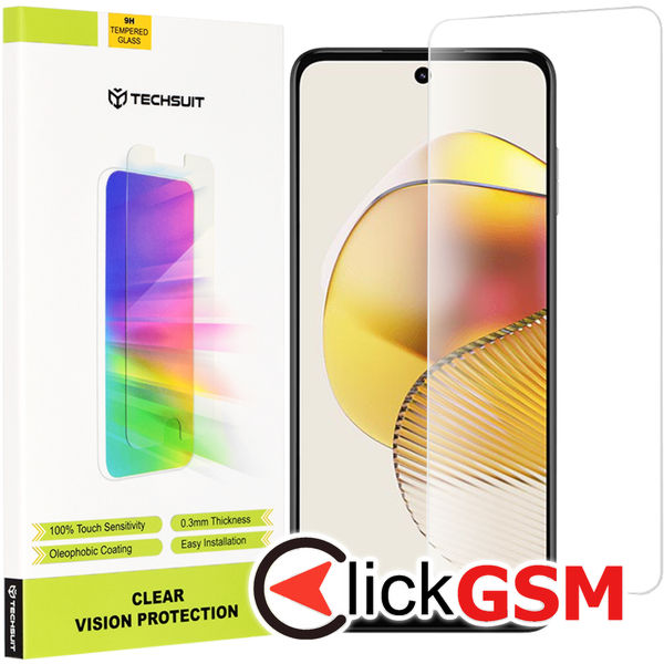 Techsuit - Clear Vision Glass - Motorola Moto G73 - Transparent