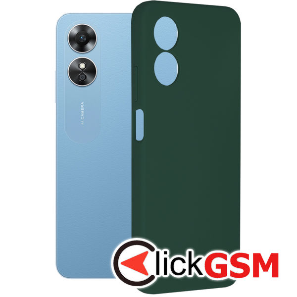 Techsuit - Soft Edge Silicone - Oppo A17 - Dark Green