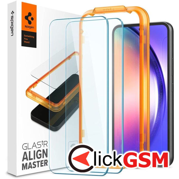 Spigen - Glas.tR Align Master (2 pack) - Samsung Galaxy A54 - Clear