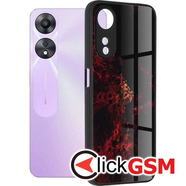 Techsuit - Glaze Series - Oppo A58 5G / A78 5G - Red Nebula