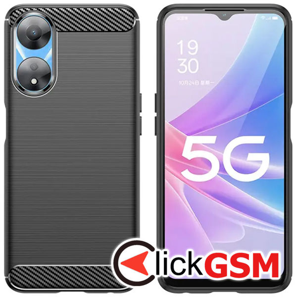 Techsuit - Carbon Silicone - Oppo A58 5G / A78 5G - Black