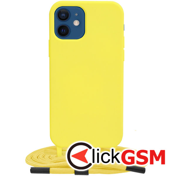 Techsuit - Crossbody Lanyard - iPhone 12 - Yellow