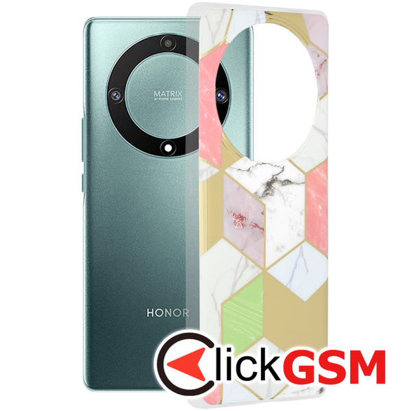 Techsuit - Marble Series - Honor Magic5 Lite - Purple Hex