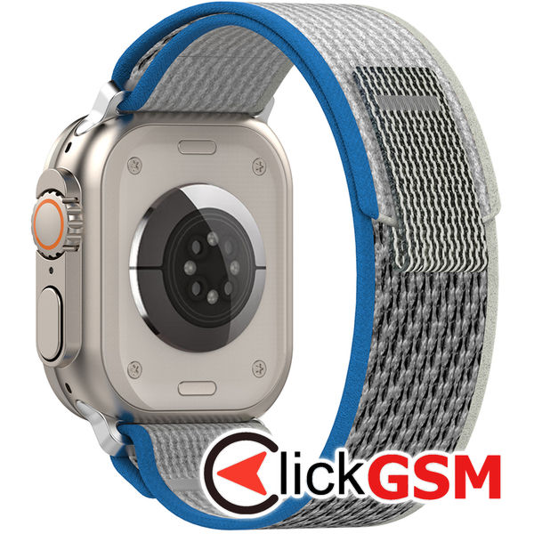 Techsuit - Watchband (W039) - Apple Watch 1/2/3/4/5/6/7/8/9/SE/SE 2 (38/40/41mm) - Blue / Gray