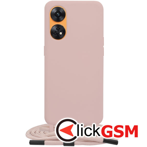 Techsuit - Crossbody Lanyard - Oppo Reno8 T - Pink