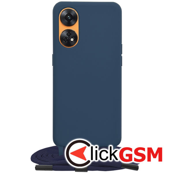 Techsuit - Crossbody Lanyard - Oppo Reno8 T - Blue