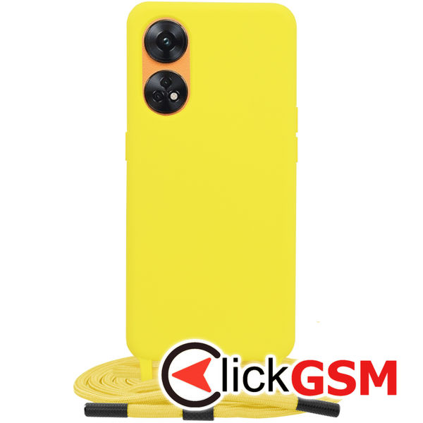 Techsuit - Crossbody Lanyard - Oppo Reno8 T - Yellow