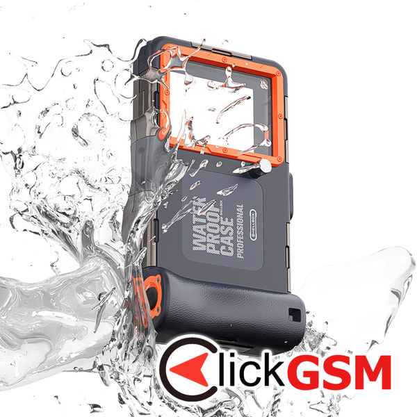 ShellBox - Diving Waterproof Professional Case - for Phones with max. 6.8", IPX8, 15m Deep + 1h Underwater Time - Black