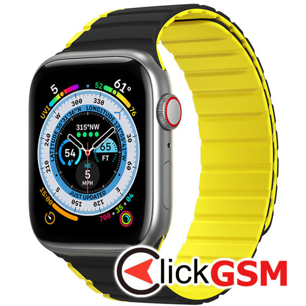 Dux Ducis - LD Series - Apple Watch 1/2/3/4/5/6/7/8/9/SE/SE 2 (38/40/41mm) - Black / Yellow
