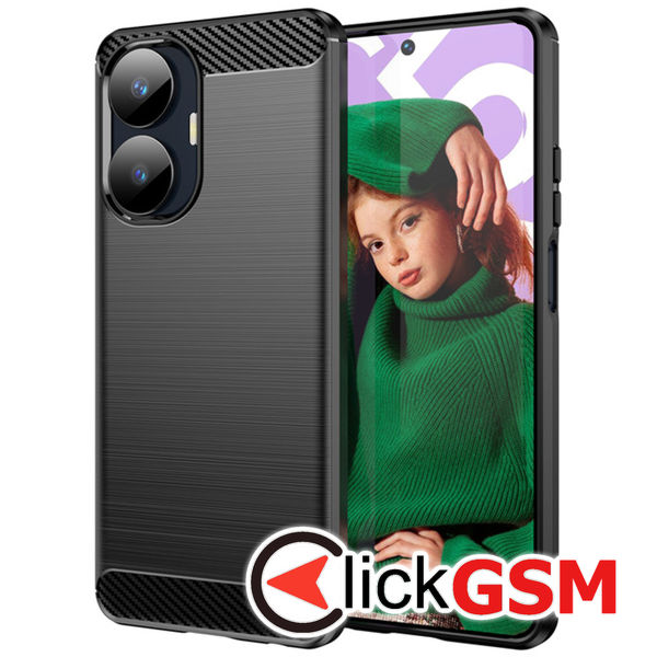 Techsuit - Carbon Silicone - Realme C55 - Black