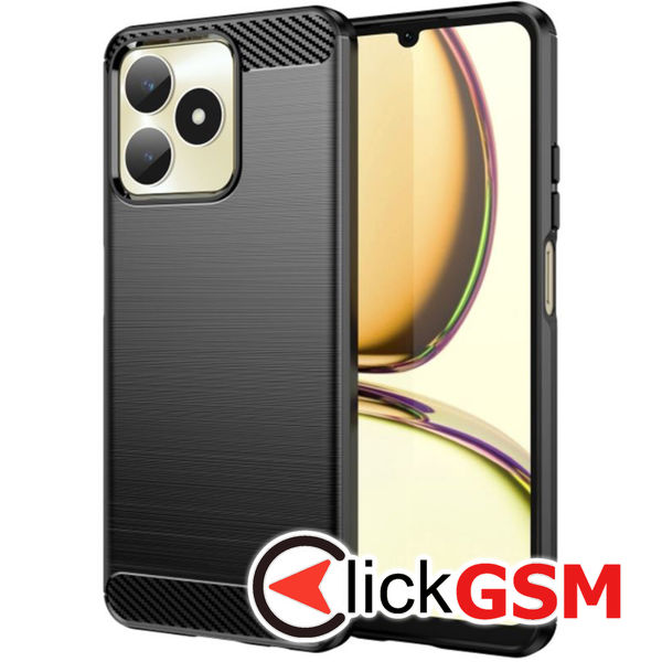 Techsuit - Carbon Silicone - Realme C53 - Black