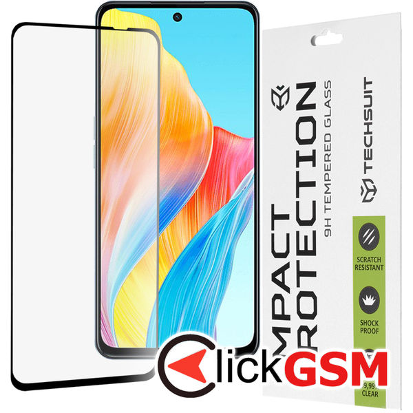 Folie Sticla Securizata Techsuit 111D Full Glue Glass pentru Oppo A98 5G Black