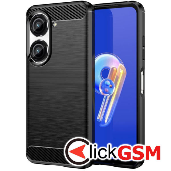 Techsuit - Carbon Silicone - Asus Zenfone 9 / 10 - Black