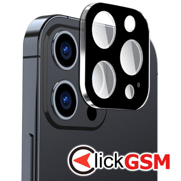 Techsuit - Full Camera Glass - iPhone 15 Pro / 15 Pro Max - Black