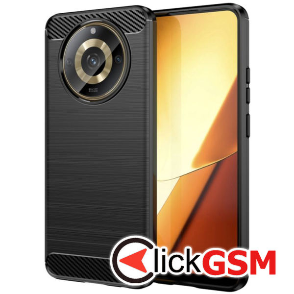 Techsuit - Carbon Silicone - Realme 11 - Black
