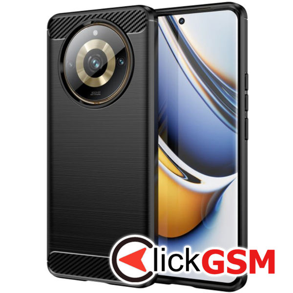 Techsuit - Carbon Silicone - Realme 11 Pro / 11 Pro+ - Black