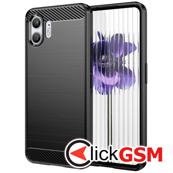 Techsuit - Carbon Silicone - Nothing Phone (2) - Black