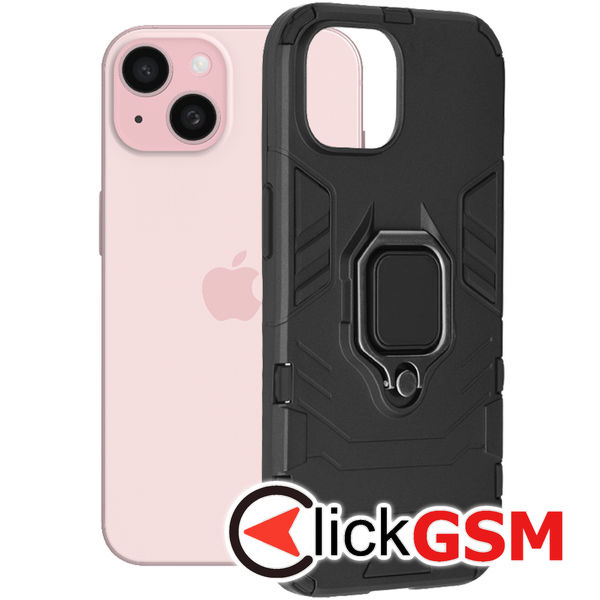 Husa de protectie Techsuit Silicone Shield compatibil cu iPhone 15 - Negru