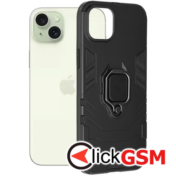 Husa de protectie Techsuit Silicone Shield compatibil cu iPhone 15 Plus - Negru