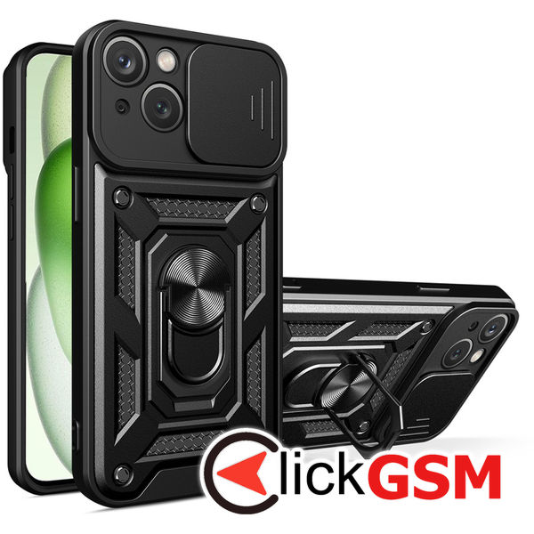 Husa de protectie Techsuit CamShield Series compatibil cu iPhone 15 - Negru