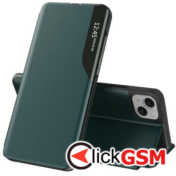 Husa de protectie Techsuit eFold Series compatibil cu iPhone 15 Plus - Verde Inchis