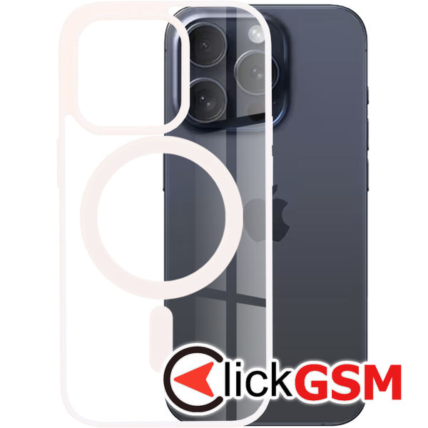 Husa de protectie Techsuit MagSafe Pro compatibil cu iPhone 15 Pro - Roz Pal