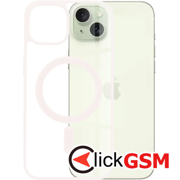 Husa de protectie Techsuit MagSafe Pro compatibil cu iPhone 15 Plus - Roz Pal