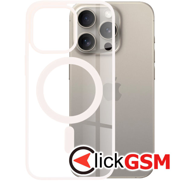 Husa de protectie Techsuit MagSafe Pro compatibil cu iPhone 15 Pro Max - Roz Pal