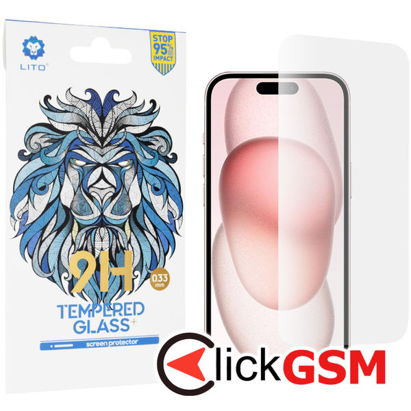 Lito - 2.5D Classic Glass - iPhone 15 - Clear