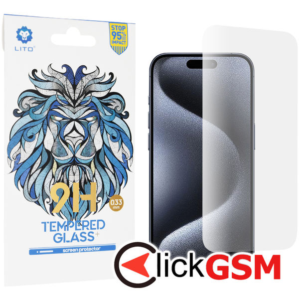 Lito - 2.5D Classic Glass - iPhone 15 Pro - Clear