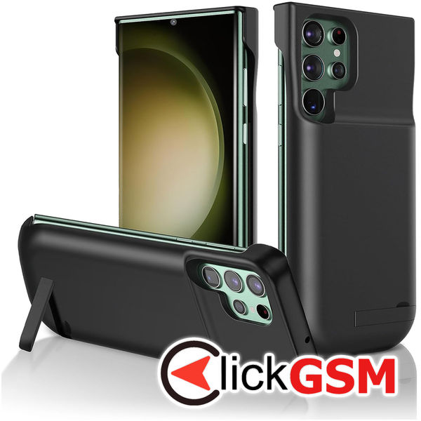 Techsuit - Power Pro Battery Case - Samsung Galaxy S23 Ultra - 6000mAh - Black