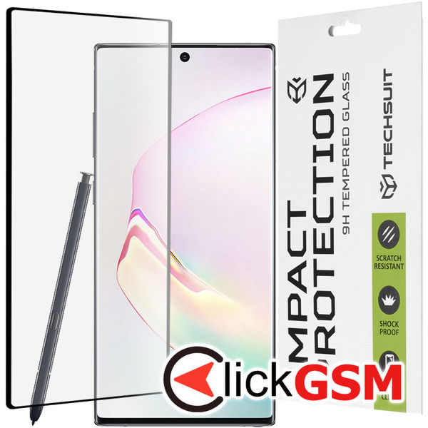 Techsuit - 111D Full Cover / Full Glue Glass / 3D Curved Screen - Samsung Galaxy Note 10 4G / Note 10 5G - Black
