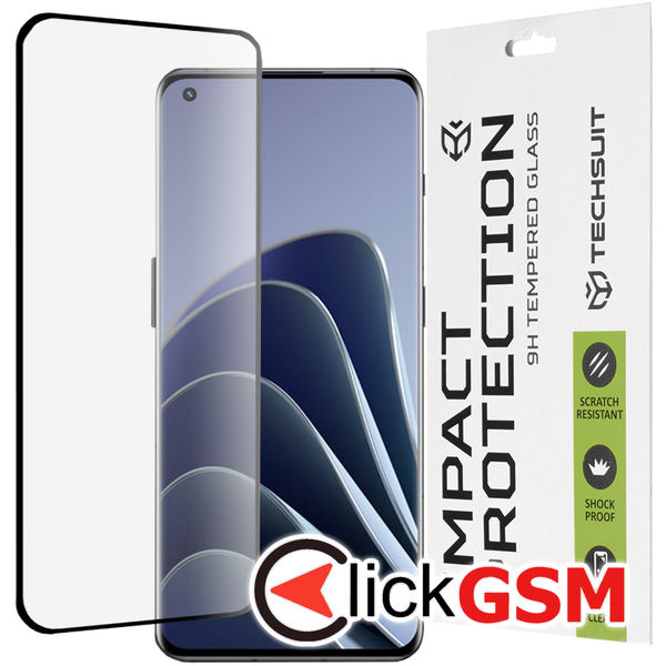 Techsuit - 111D Full Cover / Full Glue Glass / 3D Curved Screen - OnePlus 10 Pro/11/11R/Ace 2/Ace 2 Pro/Find X5 Pro - Black