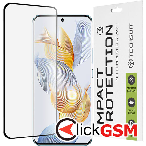 Folie Sticla de protectie Techsuit 111D Full Cover pentru Honor 90 - Negru