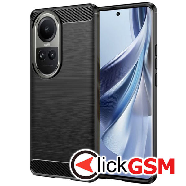 Techsuit - Carbon Silicone - Oppo Reno10 / Reno10 Pro - Black