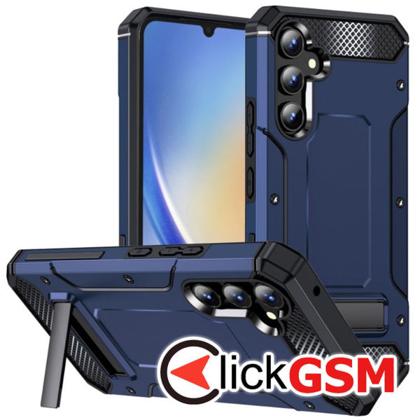 Husa de protectie Techsuit Hybrid Armor Kickstand pentru Samsung Galaxy A34 5G - Albastru