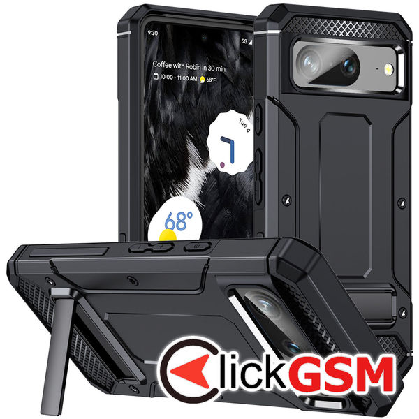 Husa de protectie Techsuit Hybrid Armor Kickstand pentru Google Pixel 8 - Black