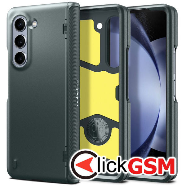 Husa Spigen Slim Armor Pro compatibila cu Samsung Galaxy Z Fold 5 - Verde Abyss