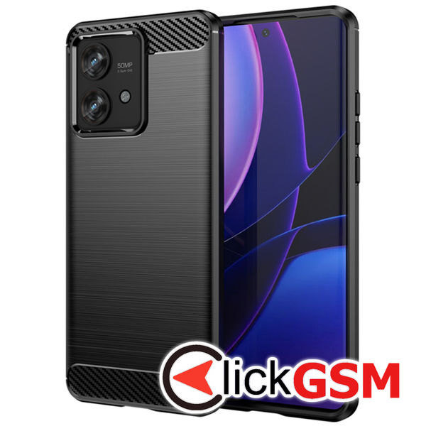 Techsuit - Carbon Silicone - Motorola Edge 40 Neo - Black