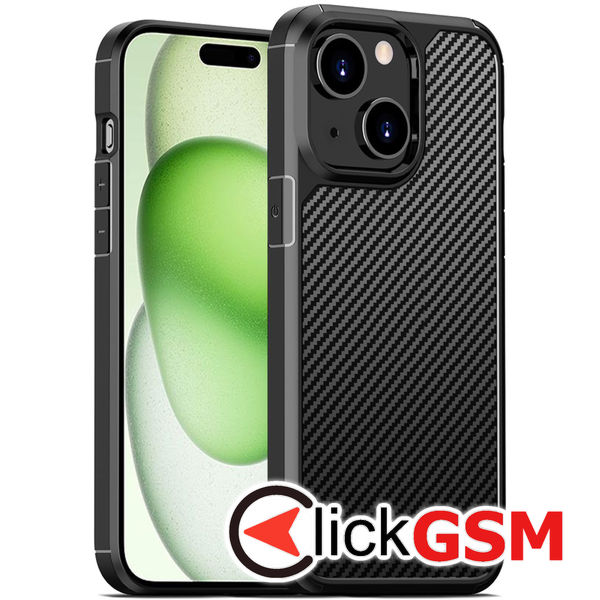 Husa Techsuit CarbonFuse pentru iPhone 15 Plus - Negru