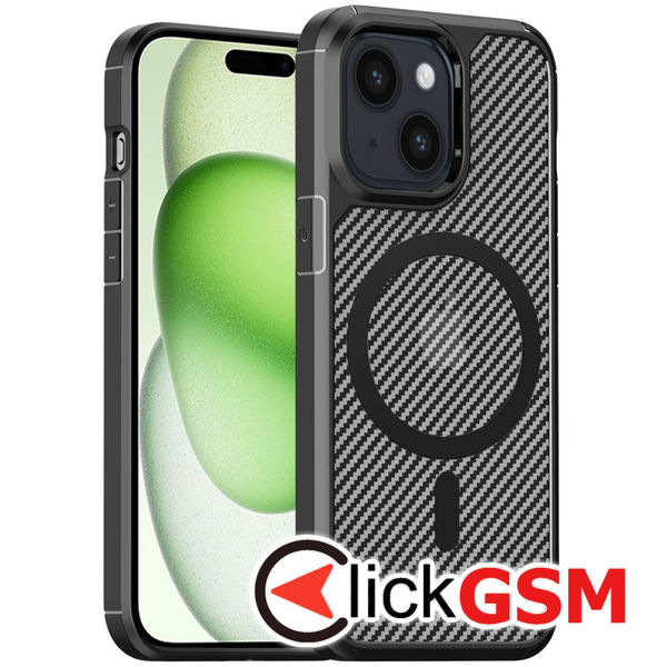 Techsuit - CarbonFuse MagSafe - iPhone 15 - Black