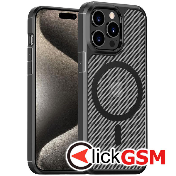 Techsuit - CarbonFuse MagSafe - iPhone 15 Pro - Black