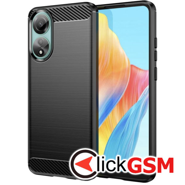 Techsuit - Carbon Silicone - Oppo A78 4G - Black