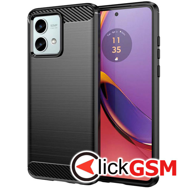 Techsuit - Carbon Silicone - Motorola Moto G84 - Black