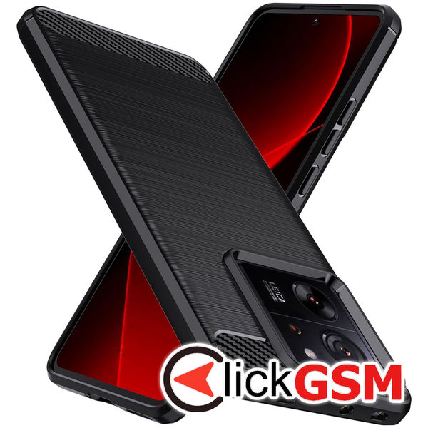 Techsuit - Carbon Silicone - Xiaomi 13T / 13T Pro - Black