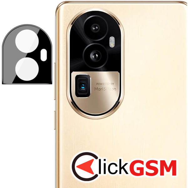 Techsuit - Full Camera Glass - Oppo Reno10 Pro+ - Black