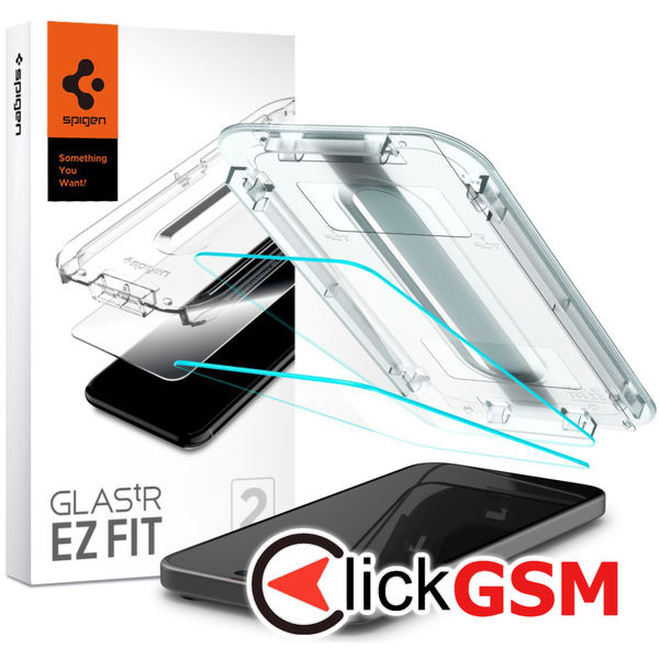 Spigen - Glas.tR EZ-FIT (2 pack) - iPhone 15 - Clear