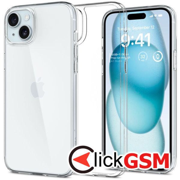 Spigen - Air Skin Hybrid - iPhone 15 - Crystal Clear