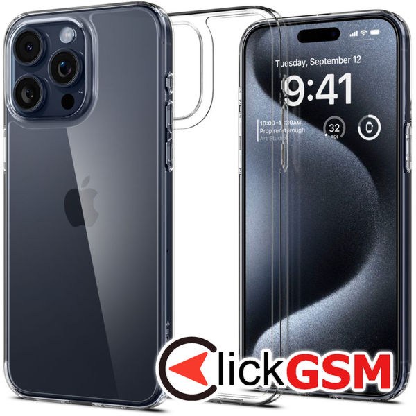 Spigen - Air Skin Hybrid - iPhone 15 Pro - Crystal Clear