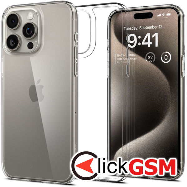 Spigen - Air Skin Hybrid - iPhone 15 Pro Max - Crystal Clear